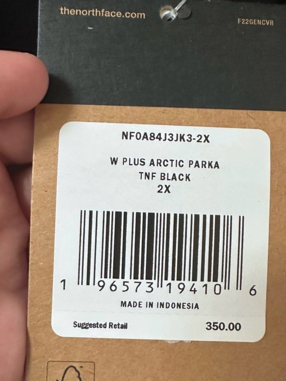 NWT The North Face Women's Black Arctic Parka 600 Down Size 2X - Picture 7 of 8
